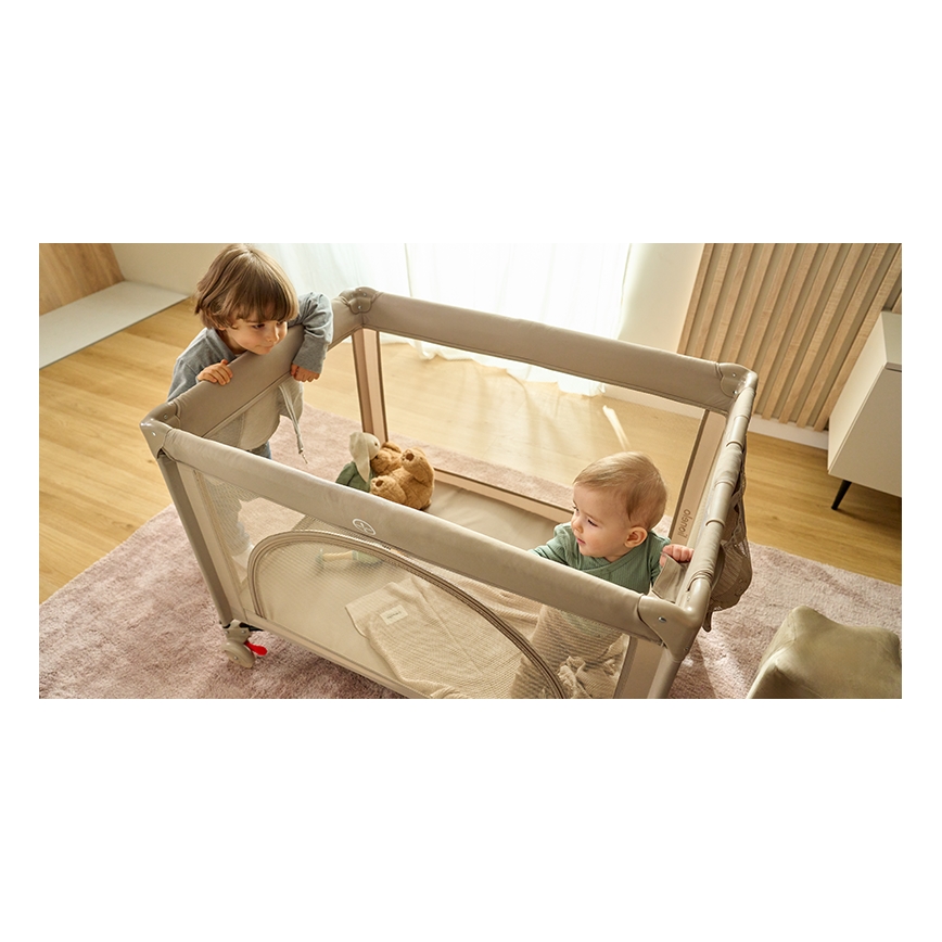 Lionelo - Lit de voyage LAURA Beige Sable