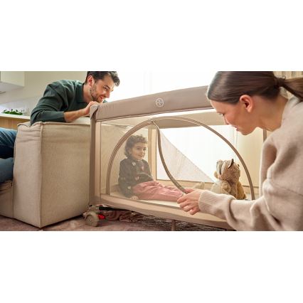 Lionelo - Lit de voyage LAURA Beige Sable