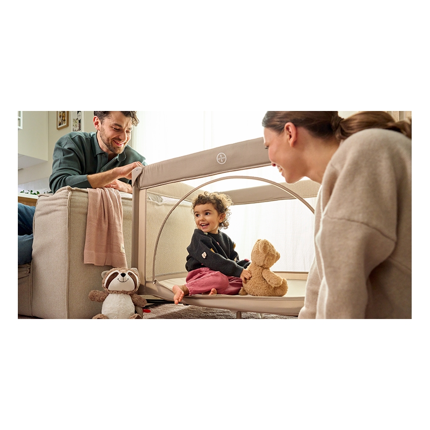 Lionelo - Lit de voyage LAURA Beige Sable
