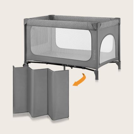 Lionelo - Lit de voyage pliant JASMIN EASY FOLD Gris Stone