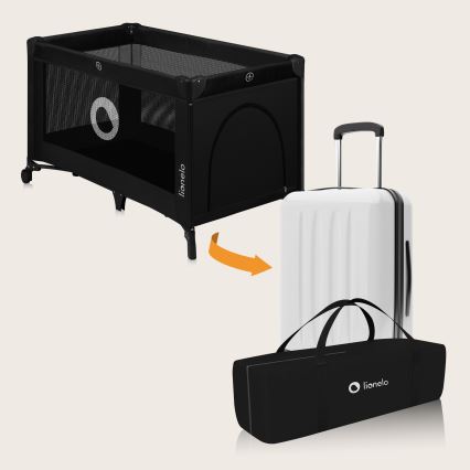 Lionelo - Lit de voyage STEFI Black Carbon