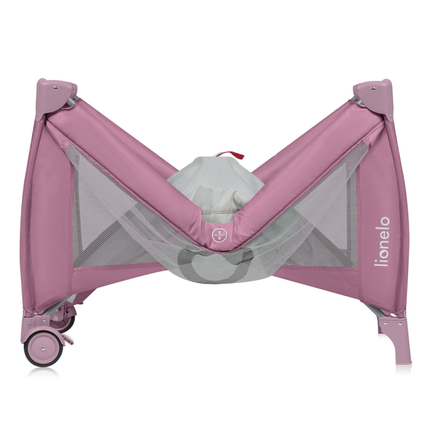 Lionelo - Lit de voyage STEFI PLUS Magnolia rose