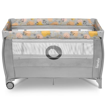 Lionelo - Lit de voyage STEFI PLUS Rose/Jaune
