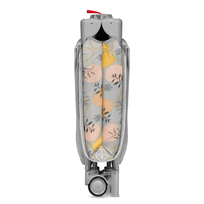 Lionelo - Lit de voyage STEFI PLUS Rose/Jaune