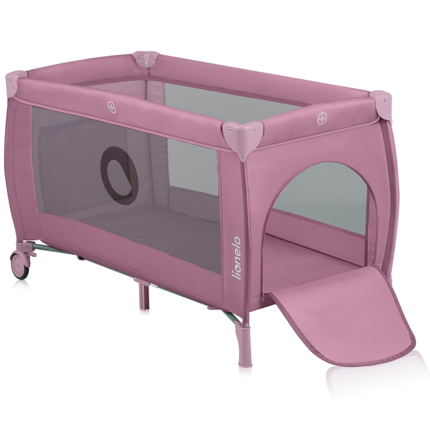 Lionelo - Lit de voyage STEFI PLUS Rose Magnolia