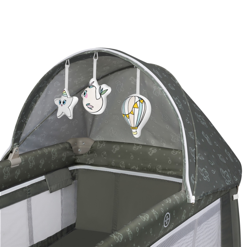 Lionelo - Lit de voyage SVEN PLUS Beige Olive