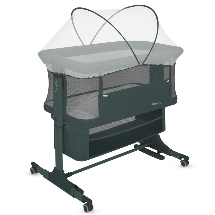 Lionelo - Lit pour bébé 3 en 1 JODIE Vert graphite