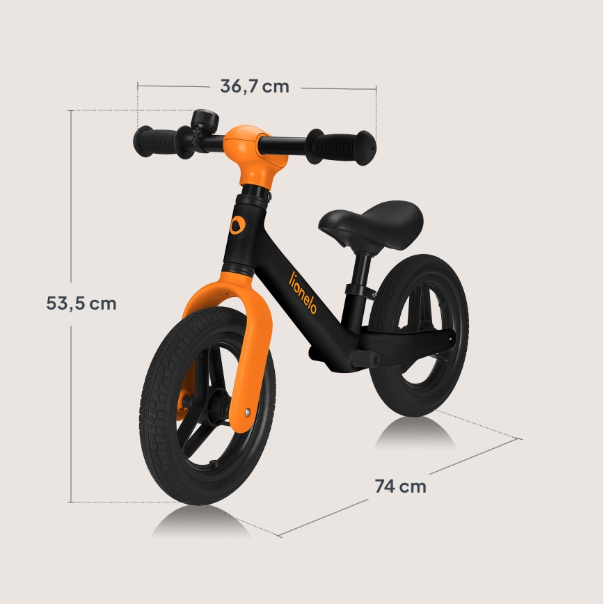 Lionelo - Loopfiets TONI Zwart/Oranje