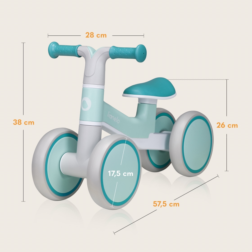Lionelo - Loopfiets VILLY Groen Turkoois
