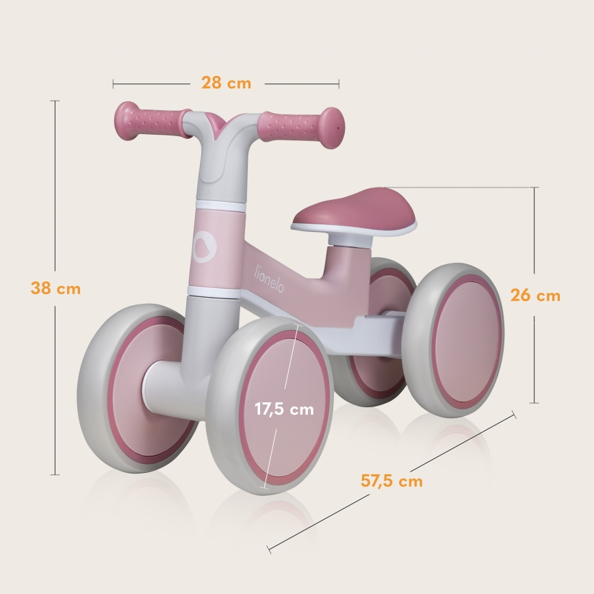 Lionelo - Loopfiets VILLY Pink Rose