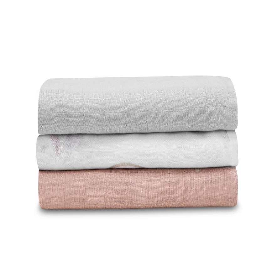Lionelo - Lot de 3 langes en bambou BAMBOO SET 70 x 70 cm Rainbow
