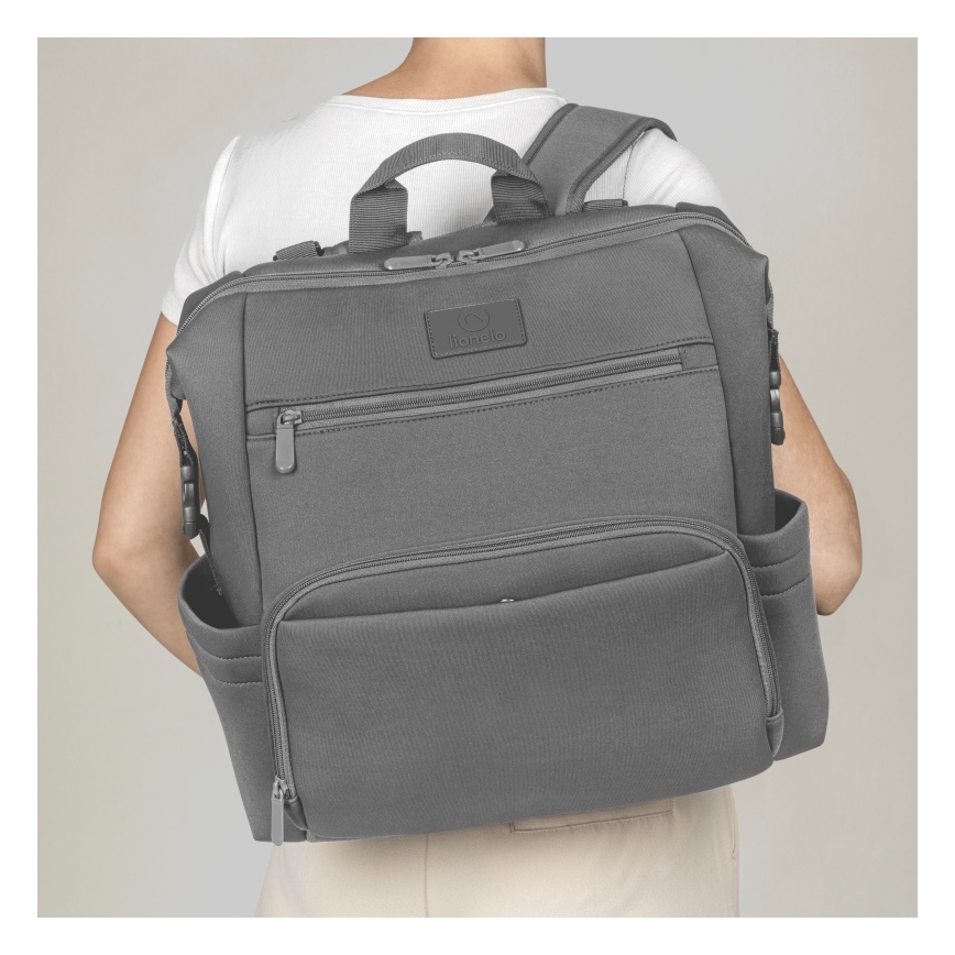 Lionelo - Luier- en verzorgingstas voor kinderwagen CUBE Grey Stone