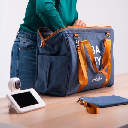 Lionelo - Luier- en verzorgingstas voor kinderwagen IDA Blue Denim