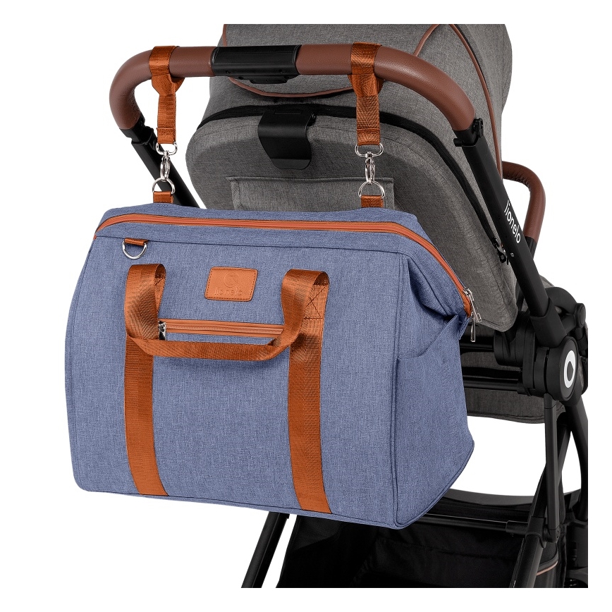 Lionelo - Luier- en verzorgingstas voor kinderwagen IDA Blue Denim