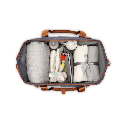 Lionelo - Luier- en verzorgingstas voor kinderwagen IDA Blue Denim