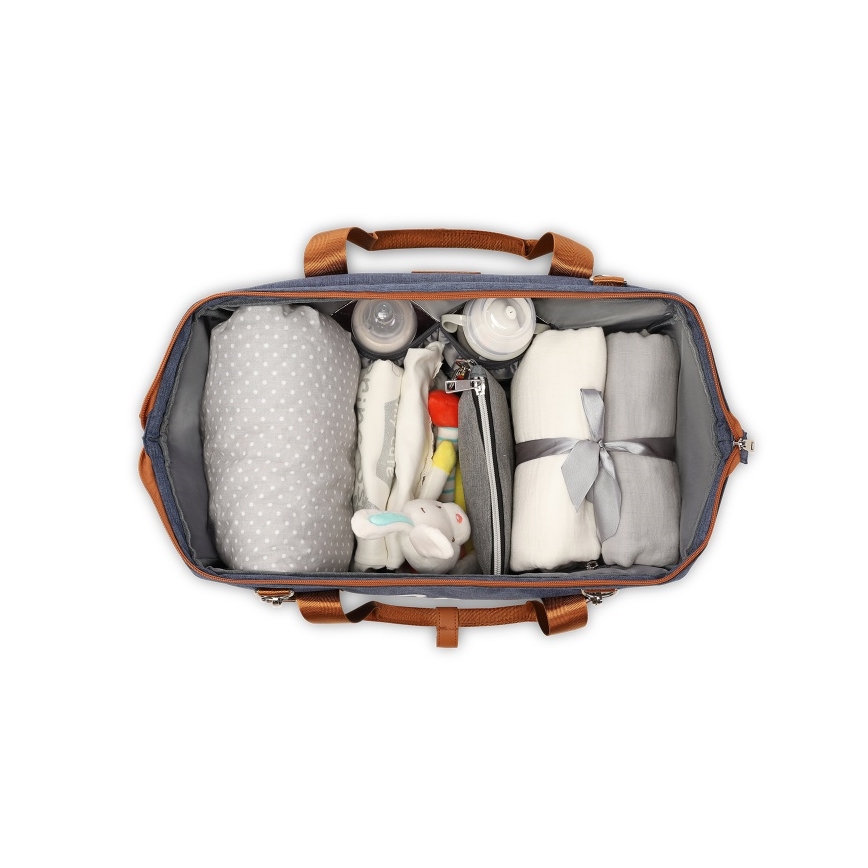Lionelo - Luier- en verzorgingstas voor kinderwagen IDA Blue Denim