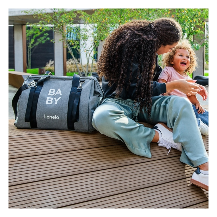 Lionelo - Luier- en verzorgingstas voor kinderwagen IDA Grijs Concrete