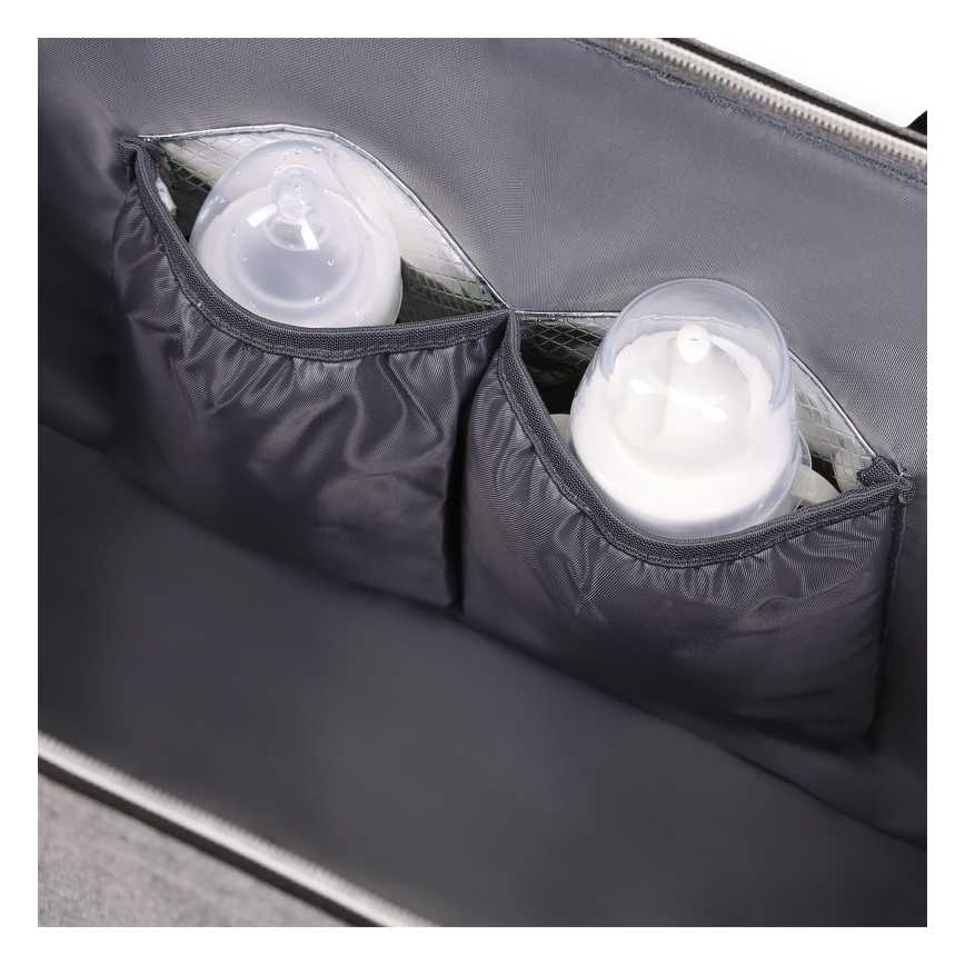 Lionelo - Luier- en verzorgingstas voor kinderwagen IDA Grijs Concrete