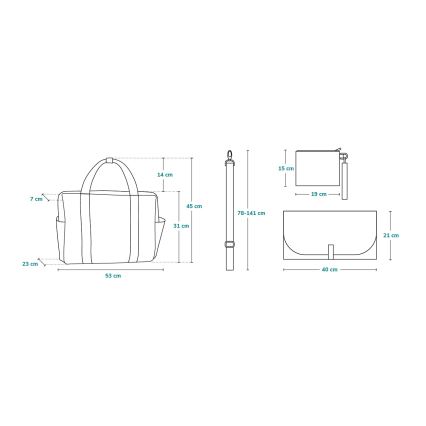 Lionelo - Luier- en verzorgingstas voor kinderwagen IDA Grijs Concrete
