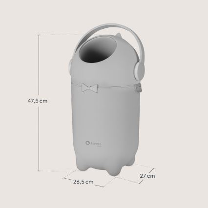 Lionelo - Luieremmer PUREBIN 10 l Grijs