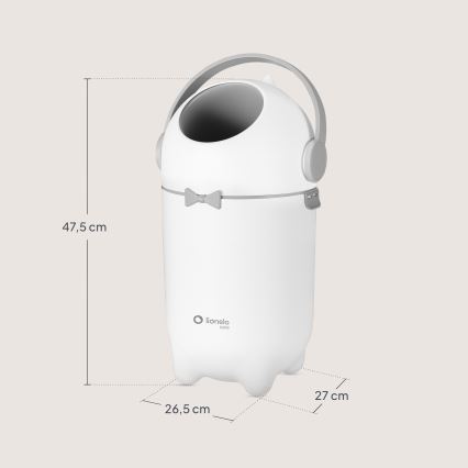 Lionelo - Luieremmer PUREBIN 10 l Wit