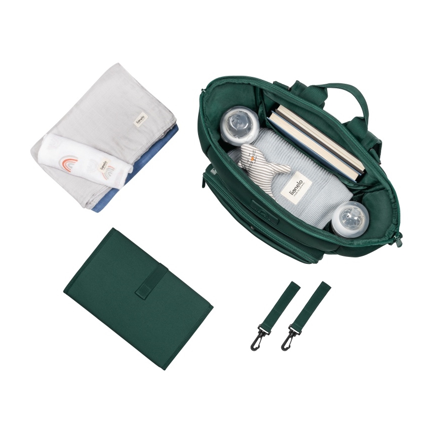 Lionelo - Luierstas voor kinderwagen CUBE Green Forest