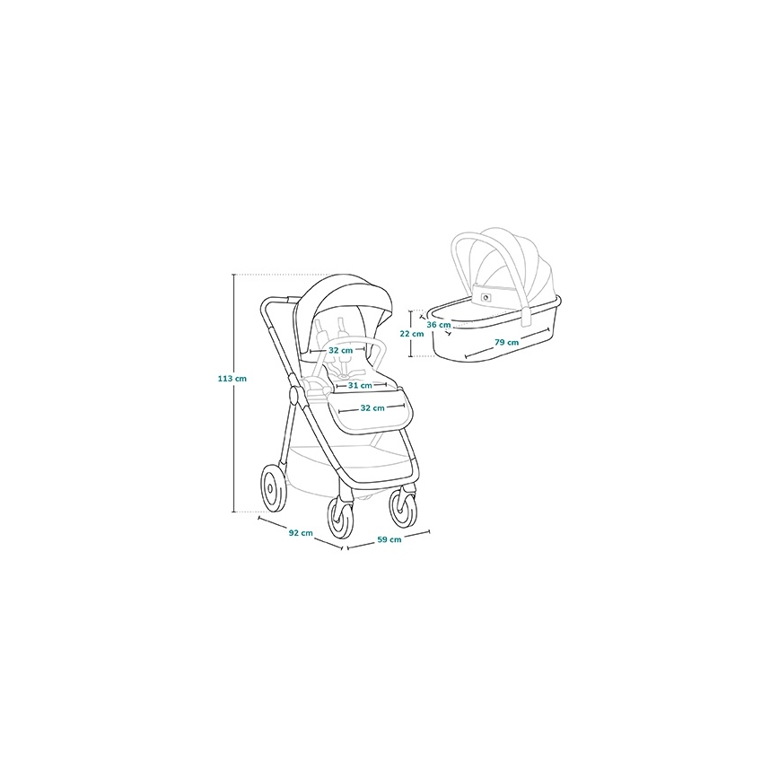 Lionelo - MERIL 2-in-1 combi-kinderwagen, beige zand