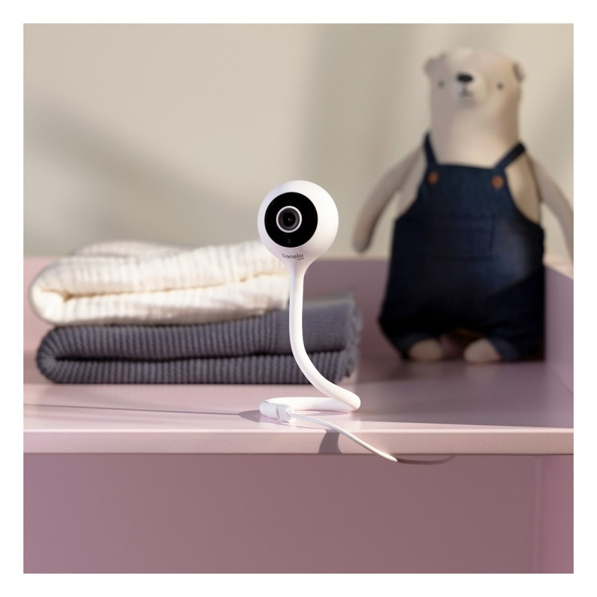 Lionelo - Moniteur bébé intelligent BABYLINE SMART Wi-Fi Blanc