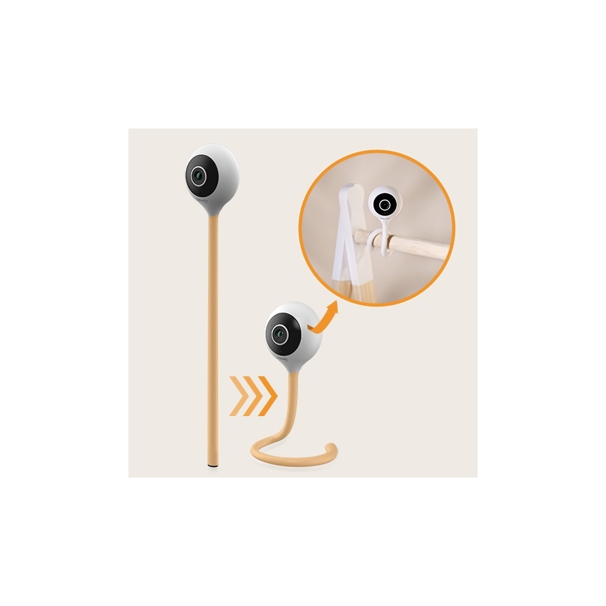 Lionelo - Moniteur bébé intelligent BABYLINE SMART Wi-Fi Blanc