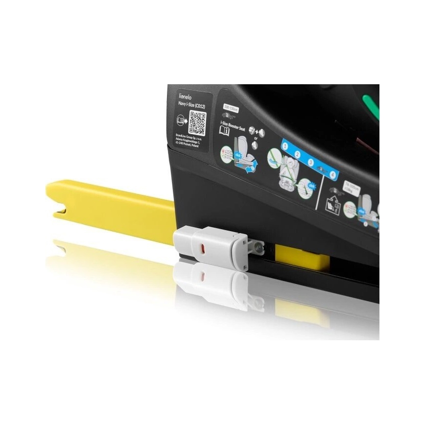 Lionelo - NAVY i-Size draaibare autostoel met basis, 40-150 cm, zwart/turkoois