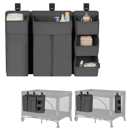 Lionelo - Opbergorganizer voor ledikant 3-in-1 SIDEPOCKET grijs