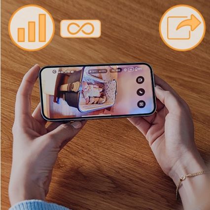 Lionelo - Oplaadbare babyfoon BABYLINE GO 5V 3350 mAh