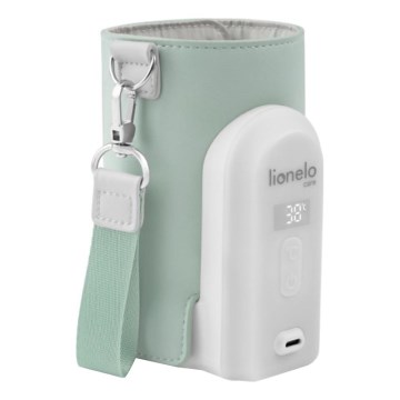 Lionelo - Oplaadbare flessenverwarmer THERMUP GO EVO 18W/5V groen/wit