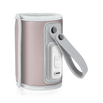 Lionelo - Oplaadbare flessenwarmer THERMUP GO 18W/5V Babyroze