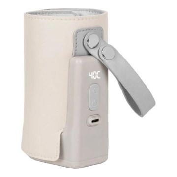 Lionelo - Oplaadbare flesverwarmer THERMUP GO PLUS 10W/5V beige