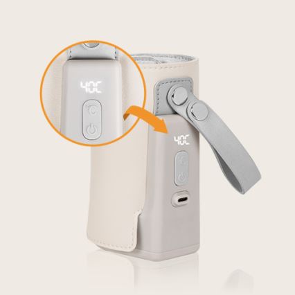 Lionelo - Oplaadbare flesverwarmer THERMUP GO PLUS 10W/5V beige