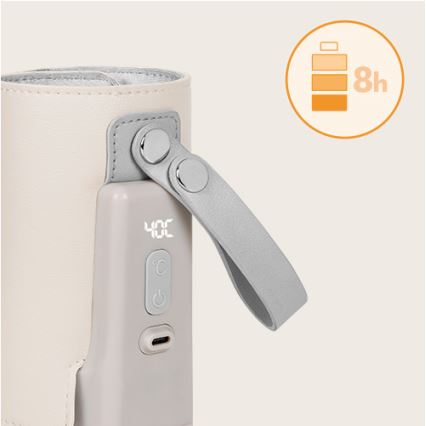 Lionelo - Oplaadbare flesverwarmer THERMUP GO PLUS 10W/5V beige