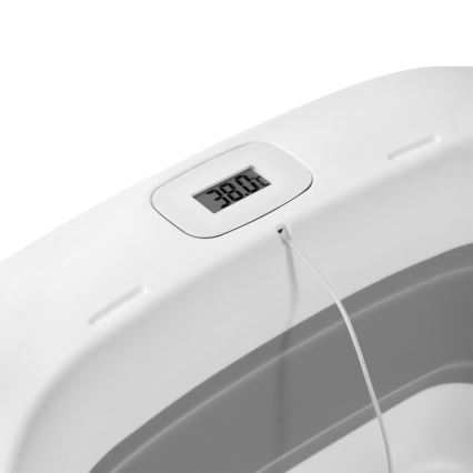 Lionelo - Opvouwbaar babybad met thermometer BABY BUBBLE 2x LR44 Grey Dove