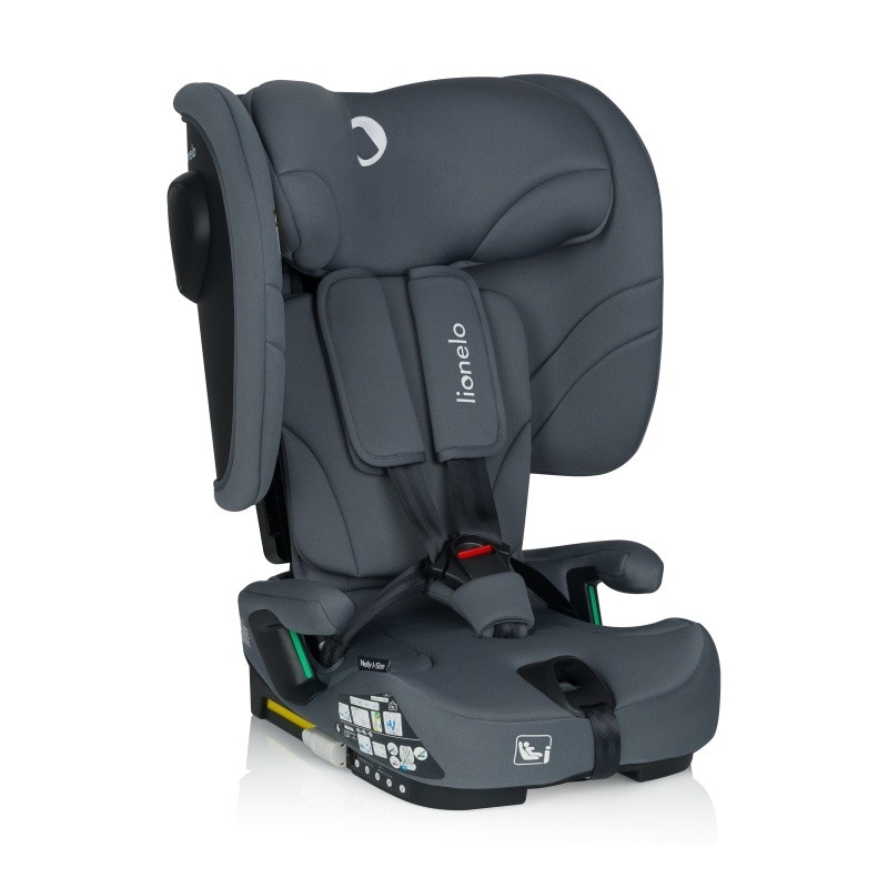 Lionelo - Opvouwbare autostoel NELLY i-Size 76-150 cm Grijs Grafiet