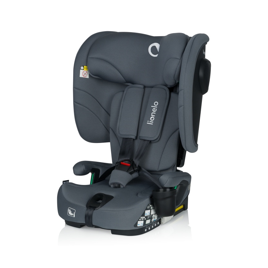 Lionelo - Opvouwbare autostoel NELLY i-Size 76-150 cm Grijs Grafiet