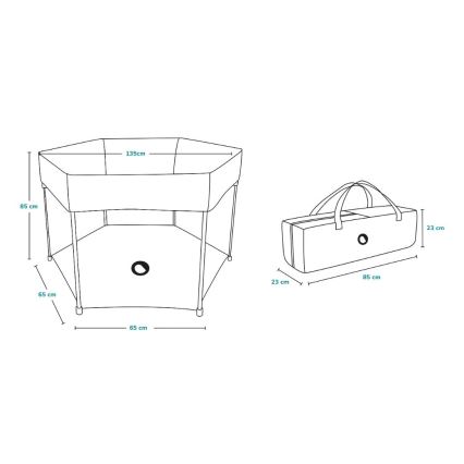Lionelo - Parc pour bébé ROEL bleu foncé