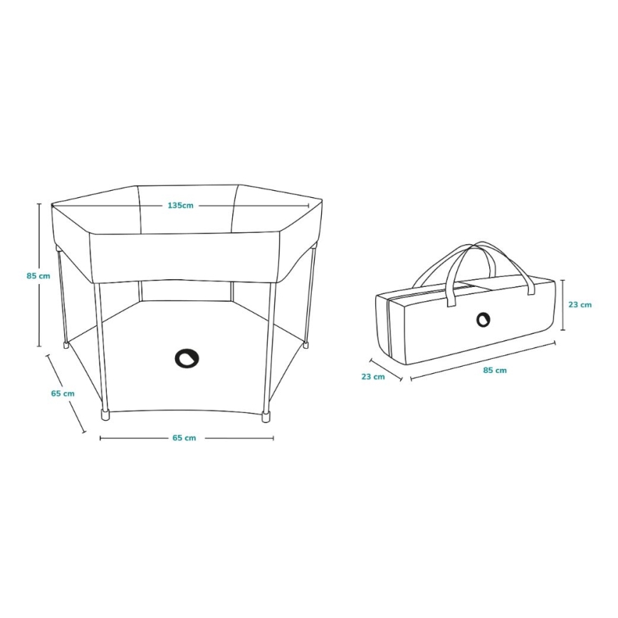 Lionelo - Parc pour bébé ROEL bleu foncé