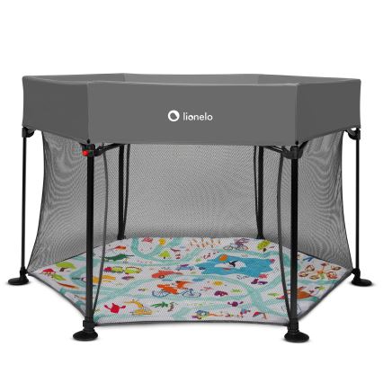 Lionelo - Parc pour bébé ROEL Gris multicolore
