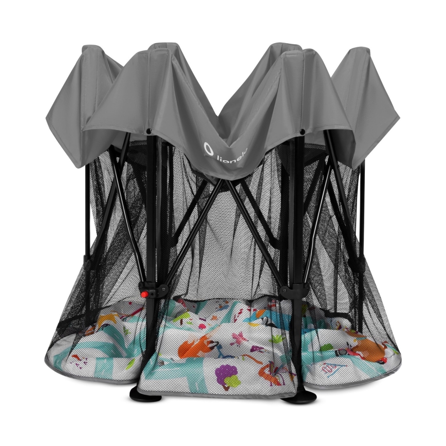 Lionelo - Parc pour bébé ROEL Gris multicolore
