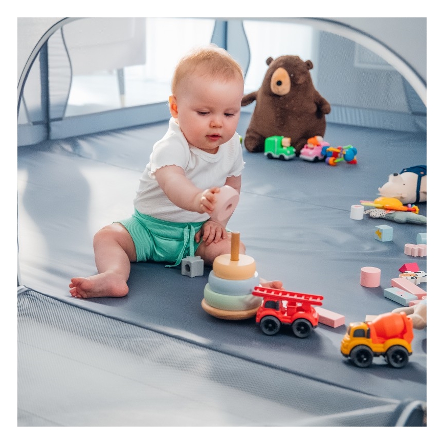 Lionelo - Parc pour enfants WILLOW XL gris