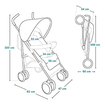 Lionelo - Poussette canne ELIA verte