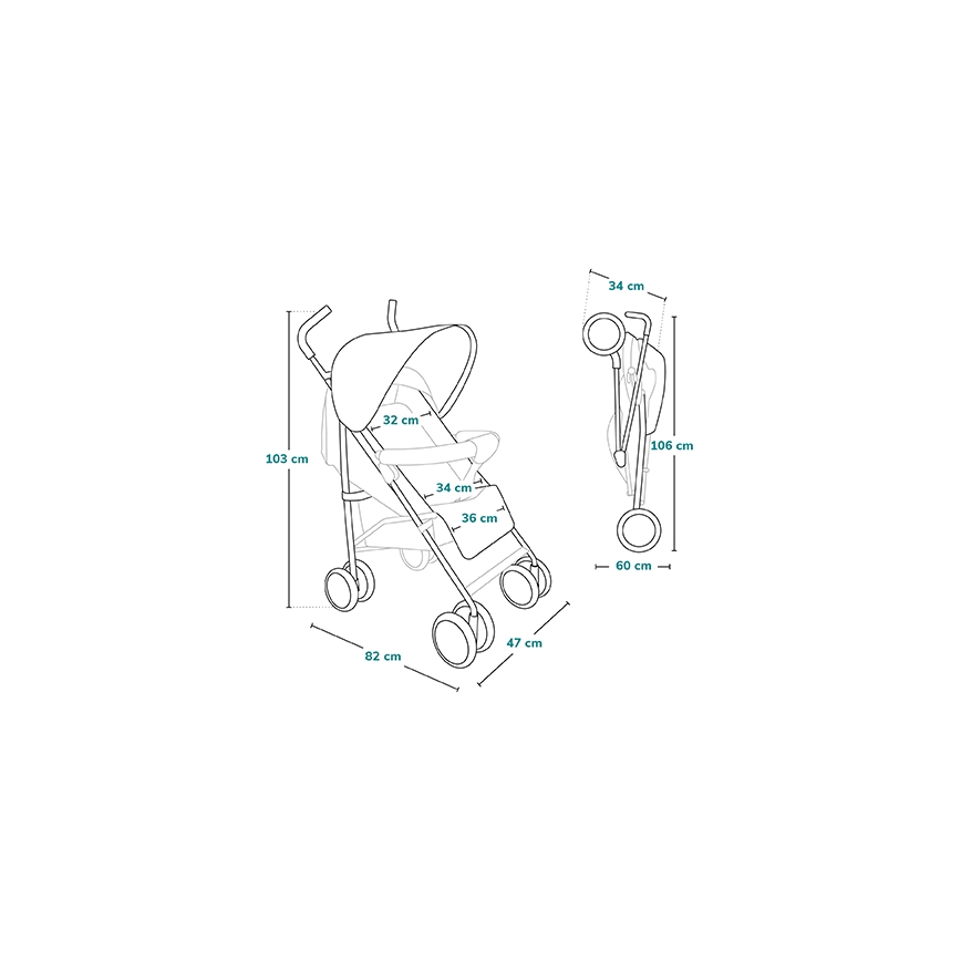 Lionelo - Poussette canne ELIA verte