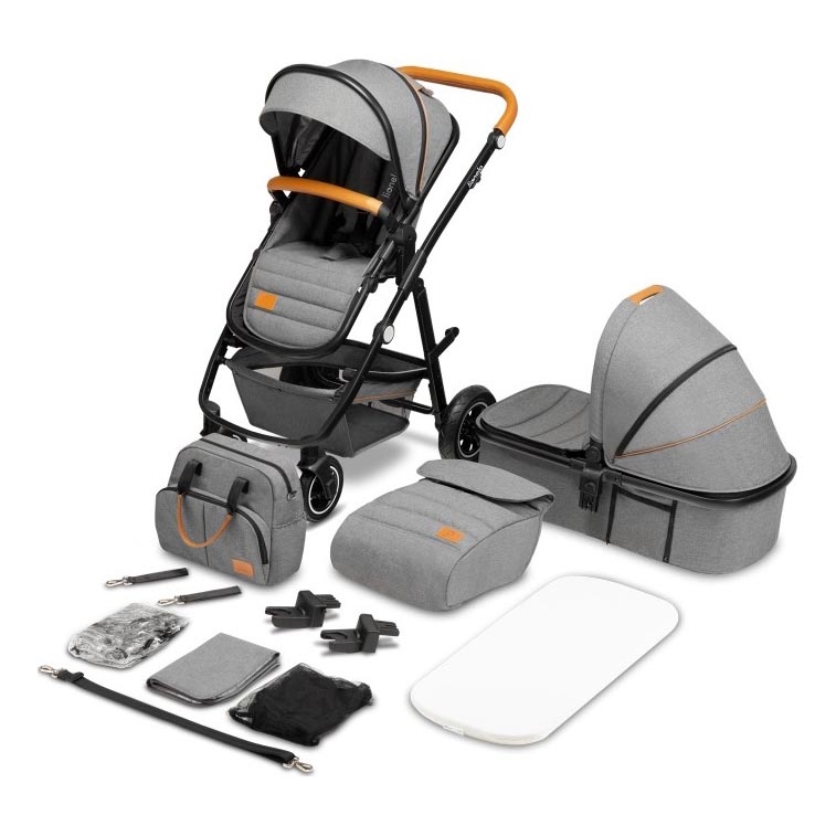 Lionelo - Poussette combinée 2 en 1 AMBER Grey Stone