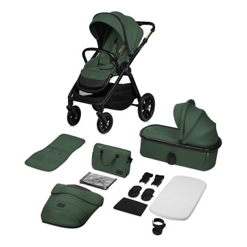 Lionelo - Poussette combinée 2-en-1 LAYLA Green Forest