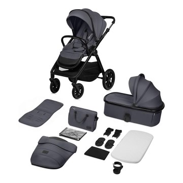 Lionelo - Poussette combinée 2-en-1 LAYLA Grey Stone